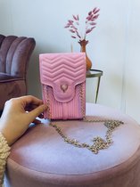 Kleine (telefoon) tas | roze