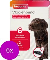 Beaphar Vlooienband 6 Mnd Hond 65 cm - Anti vlooienmiddel - 6 x Zwart