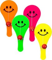 peddelbal Smiley 11 cm junior 4 stuks