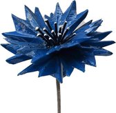 Floz tuinsteker korenbloem - blauwe metalen bloem - tuinsteker bloem - fairtrade
