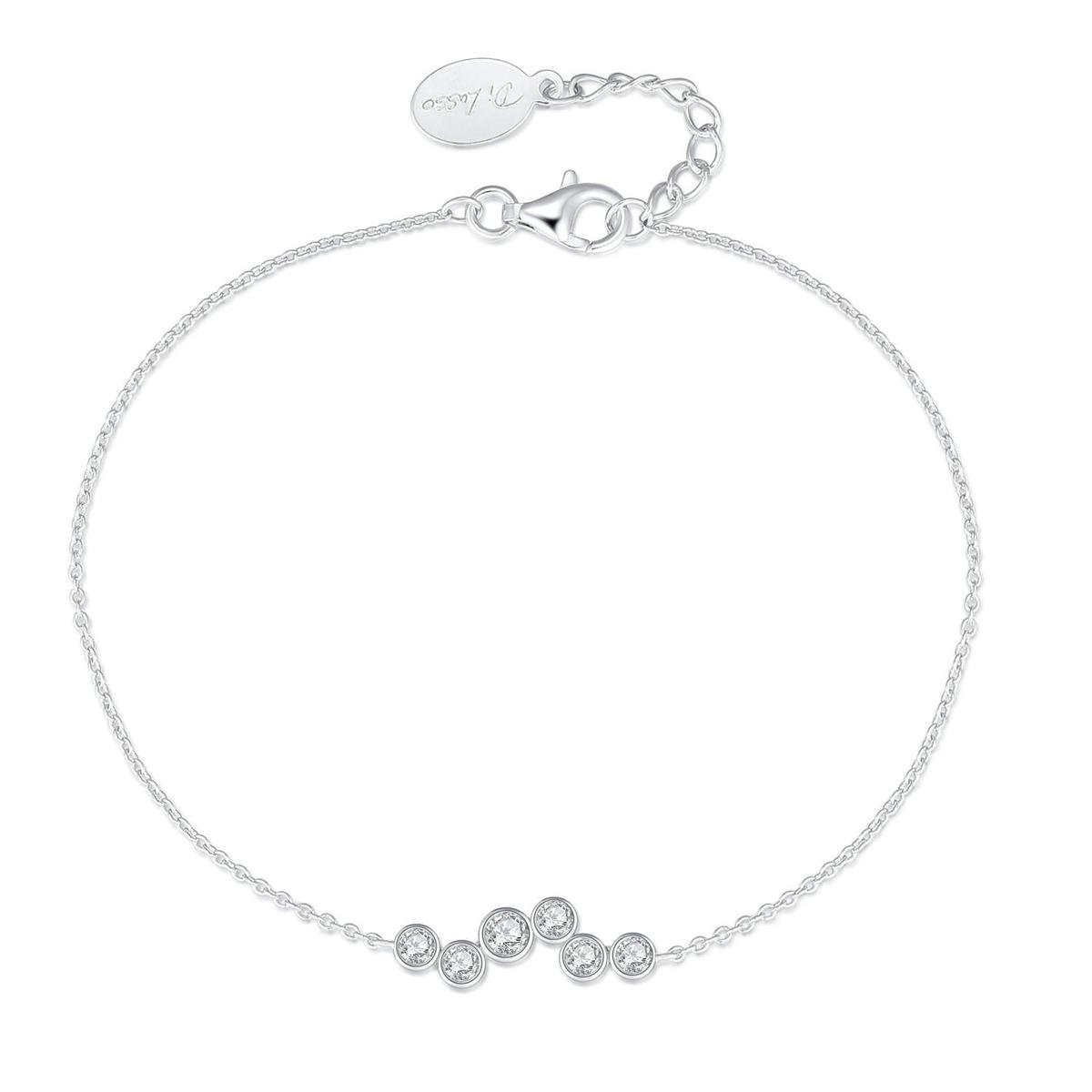 Di Lusso - Armband Parijs - Zirkonia - Zilver 925 - Dames - 19 cm
