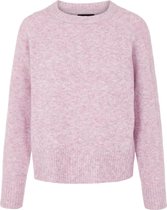 PIECES NOELLE LS O-NECK KNIT KAC Lilac chiffon Dames Trui - Maat XS