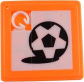 schuifpuzzel voetbal 5 cm oranje 8 stukjes