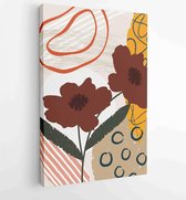 Canvas schilderij - Abstract organic shape Art design for poster, print, cover, wallpaper, Minimal and natural wall art. 1 -    – 1852841053 - 115*75 Vertical