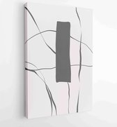 Canvas schilderij - Abstract organic shape Art design for poster, print, cover, wallpaper, Minimal and natural wall art. Vector illustration. 1 -    – 1834428157 - 50*40 Vertical