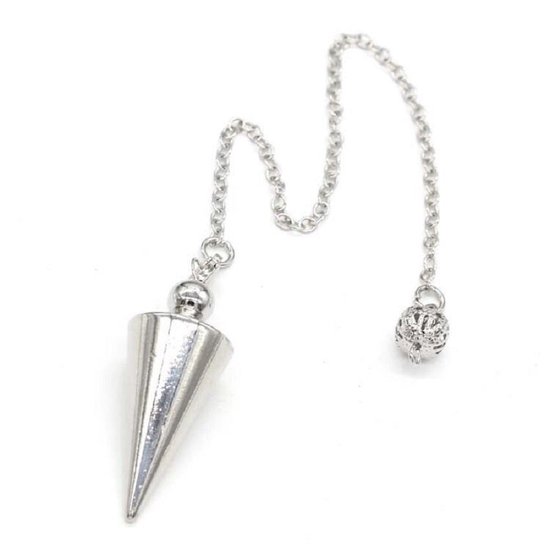 Pierre pendule - Pendule métal - Pendule - Spirituel - Métal - Pierre pendule - Divination - Vis spirituelle - Flèche - Reiki - Chakra - Accessoires de vêtements pour bébé - Améthyste - Amulette - Couleur Argent