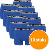 HEAD boxershorts Basic Blue/Black- 10-Pack Blauwe heren boxershorts - Maat S