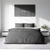 Nice Dreams - Dekbedovertrek - Enjoy Dark Grey - 2-persoons 200 x 220 cm