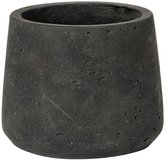 Pot Rough Patt S Black Washed Fiberclay 13x11 cm zwarte ronde bloempot