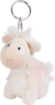 sleutelhanger Lama Claudi junior 10 cm pluche wit