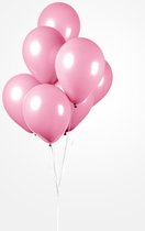 25 Ballonnen Licht Roze , 30 cm , 100% biologisch afbreekbare Ballonnen, Helium geschikt, Verjaardag, Feest, Geboorte meisje