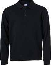 Clique-Basic Polo Sweater-Zwart-3XL