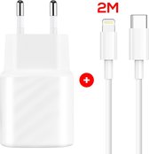 WISEQ 20W iPhone Oplader + 2M Iphone Kabel - voor o.a. Apple iPhone 13
