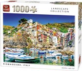King Puzzel 1000 Stukjes (68 x 49 cm) - Riomaggiore Italië - Legpuzzel Landschap