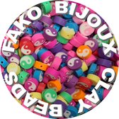 Fako Bijoux® - Klei Kralen Yin Yang Mix - Figuurkralen - Polymeer Kralen - Kleikralen - 10mm - 100 Stuks