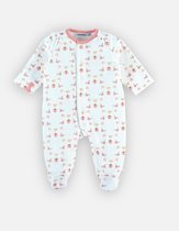 noukie's , pyjama , meisje , creme roze met poesje all over , 00m  46 premature