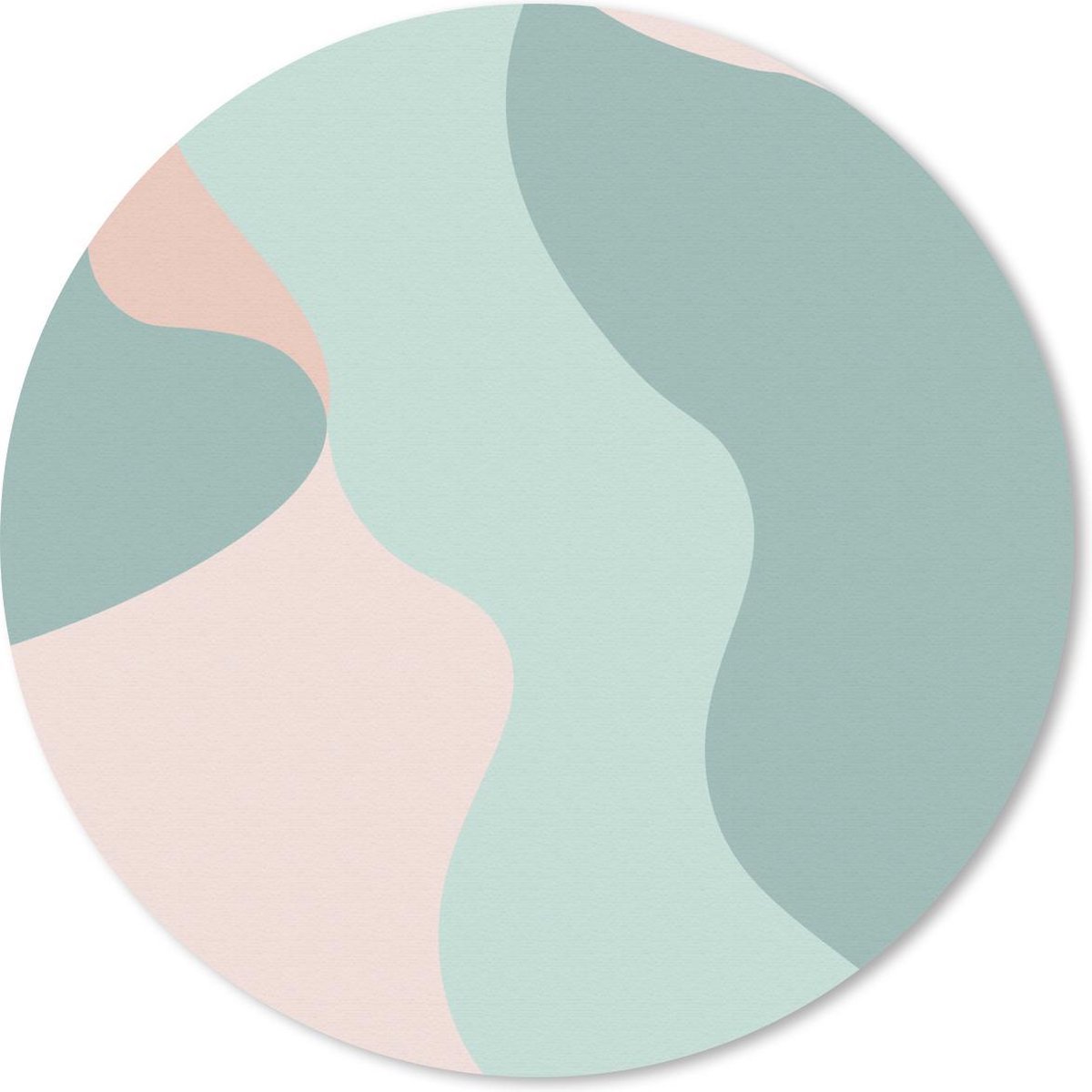 Muismat rond 20x20 cm - Mousepad Zomer - Vormen - Pastel - Ronde muismatten