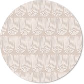 Muismat - Mousepad - Rond - Zomer - Bogen - Wit - 40x40 cm - Ronde muismat