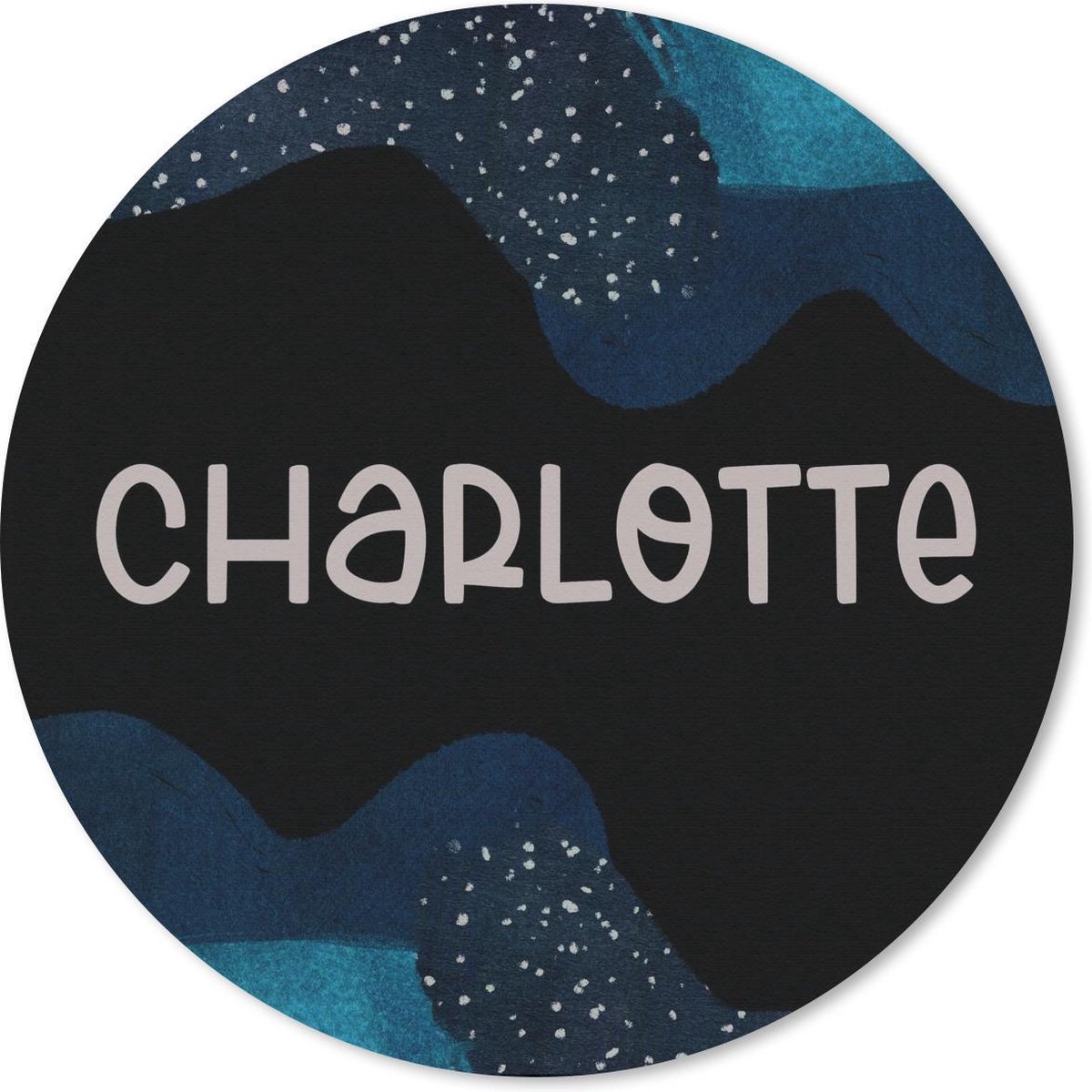 Muismat rond 20x20 cm - Mousepad Charlotte - Pastel - Meisje - Ronde muismatten