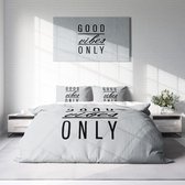 Nice Dreams - Dekbedovertrek - Good Vibes Grey - 1-persoons 140 x 220 cm