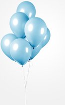 25 Ballonnen Licht Blauw, 30 cm , 100% biologisch afbreekbare Ballonnen. Helium geschikt, Verjaardag, Feest, Geboorte Jongen