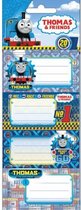 naamstickers Thomas de Trein papier wit 20 stuks