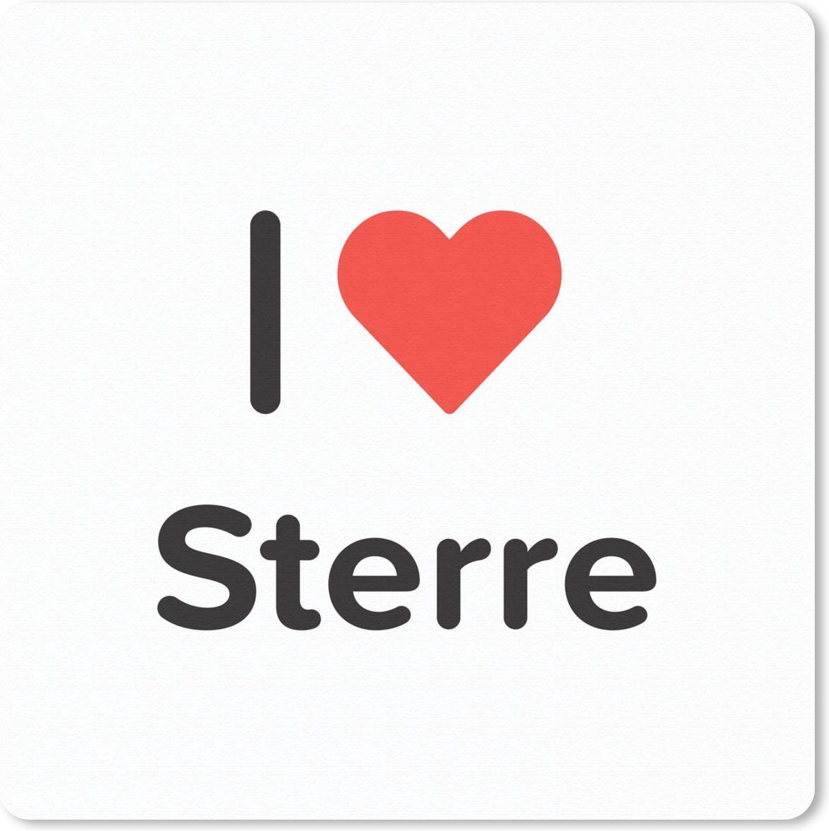 Muismat 20x20 cm - Mousepad I love - Sterre - Meisje - Muismatten