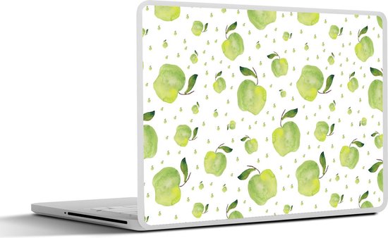 Autocollant pour ordinateur portable - 15,6 pouces - Pommes - Vert - Motifs - 36 x 27,5 cm - Autocollants pour ordinateur portable - Protection pour ordinateur portable