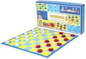 damspel Checkers 30 x 30 cm geel/blauw 3-delig
