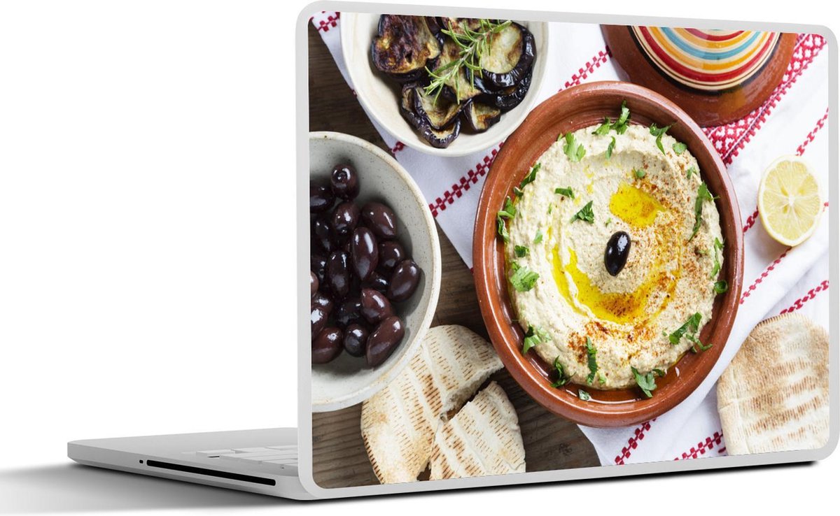 Afbeelding van product SleevesAndCases  Laptop sticker - 10.1 inch - Hummus - Kom - Olijf