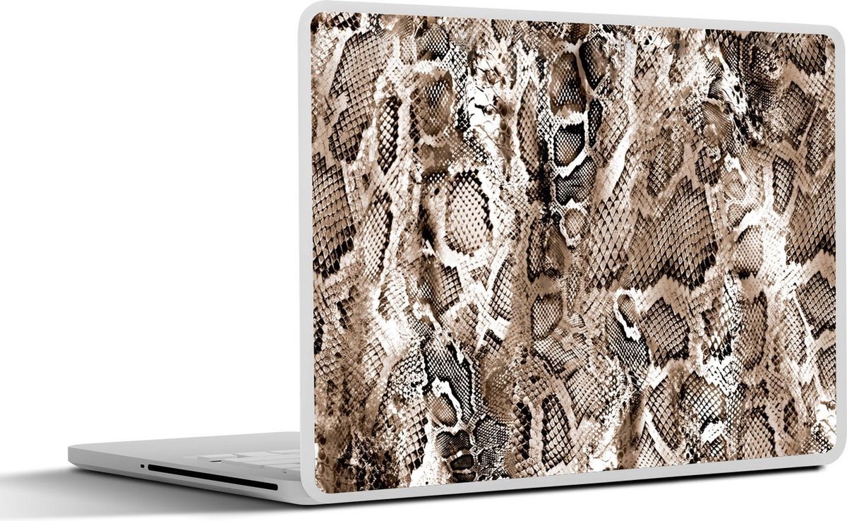 Laptop sticker - 13.3 inch - Dierenprint - Vormen - Bruin - 31x22,5cm - Laptopstickers - Laptop skin - Cover