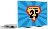 Laptop sticker - 10.1 inch - Verjaardag cadeau - 25 jaar - Superheld - 25x18cm - Laptopstickers - Laptop skin - Cover