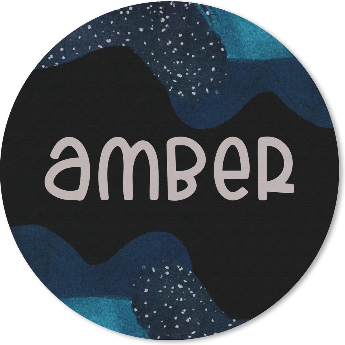 Muismat rond 20x20 cm - Mousepad Amber - Pastel - Meisje - Ronde muismatten