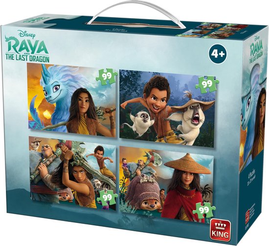 Disney 4 in 1 Puzzel Raya - King - In Koffertje | bol