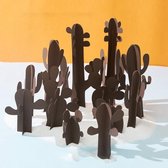 12 in 1 miniatuur strand papier gesneden cactus zandstrand landschap decoratie fotografie rekwisieten (bruin)