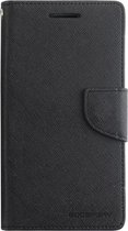 Telefoonhoesje geschikt voor Apple iPhone 13 Pro Max - Mercury Fancy Diary Wallet Case - Hoesje met Pasjeshouder - Zwart