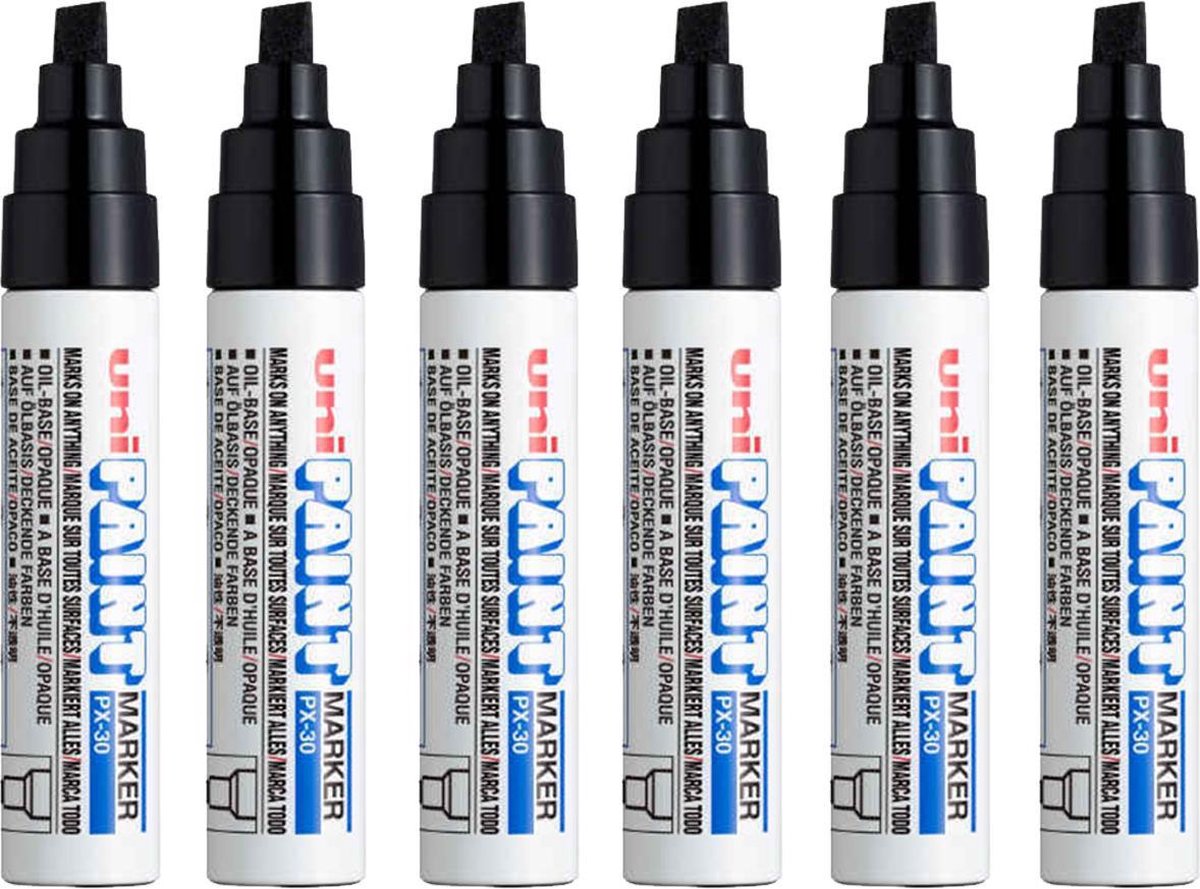 Uni PX-30 Olie Marker Zwart - Permanent & Waterdicht