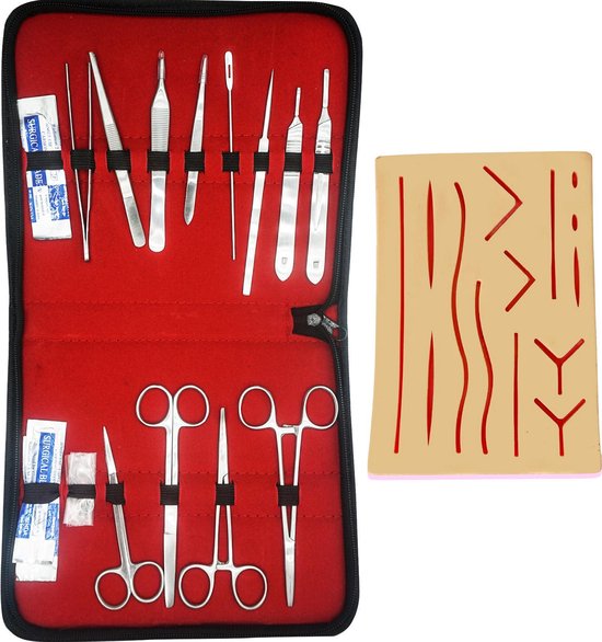Set de suture Médecine - Extra Advanced - Porte-aiguille - Brucelles - Set  de suture