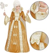 Widmann - Middeleeuwen & Renaissance Kostuum - Venetiaanse Edelvrouw Federica Kostuum - Wit / Beige, Goud - Large - Carnavalskleding - Verkleedkleding