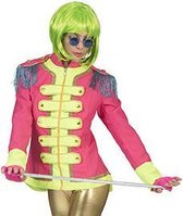 Funny Fashion - Beatles Kostuum - Beatles Lonely Hearts Club Band Jas Roze Vrouw - Roze - Maat 44-46 - Carnavalskleding - Verkleedkleding