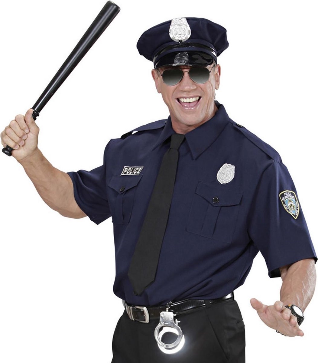 Politieblouse met pet en stropdas NYPD