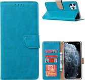 Hoesje Geschikt voor iPhone 13 Mini bookcase Met 2 stuks screenprotector temperede glass – Blauw