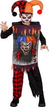 Wilbers & Wilbers - Monster & Griezel Kostuum - Scary Joker - Jongen - Zwart - Maat 176 - Halloween - Verkleedkleding
