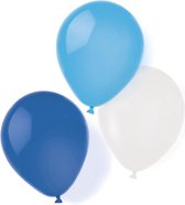 Amscan Ballonnen 25,4 Cm Latex Blauw/wit 8 Stuks