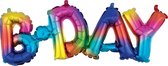 Amscan Ballon B-day 66 Cm Folie Regenboog