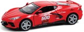 2020 Chevrolet Corvette Stingray (Rood) (20 cm) (INDY 500) 1/24 Greenlight - Modelauto - Schaalmodel - Model auto - Miniatuurautos - Miniatuur auto