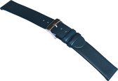 horlogeband-18mm-echt leer-blauw-recht-zacht -plat-18 mm