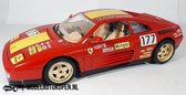 Ferrari 348 tb Evoluzione 1991 (Rood) 1/18 Bburago + Showcase - Modelauto - Schaalmodel - Model auto - Miniatuurautos - Miniatuur auto