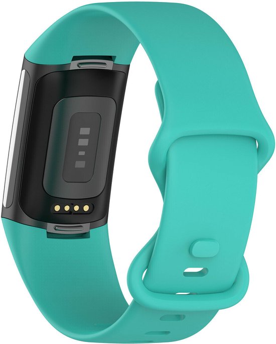 Wiskunde De layout Aan Siliconen Smartwatch bandje - Geschikt voor Fitbit Charge 5 siliconen  bandje - aqua -... | bol.com