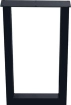Zwarte U barpoot hoogte 110 cm (koker 8 x 8)